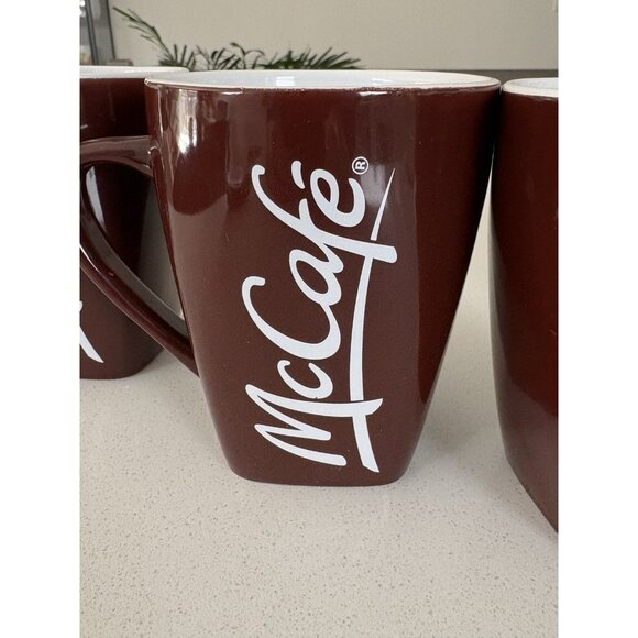 Lot of 4 McDonald’s Limited Edition 001 Brown McCafe 2014 Coffee Mugs Cups - Picture 4 of 13